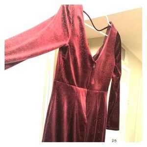 Midi velvet dress